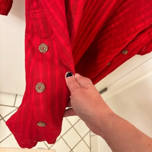 Yasuko Kurisaka Red OS Kimono Minimalist Tunic Teacher Avant Garde Japan Art - Picture 7 of 10